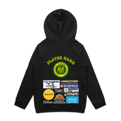 2025 KIDS BASIC HOODIE WITH PLAYER NAME Black Thumbnail